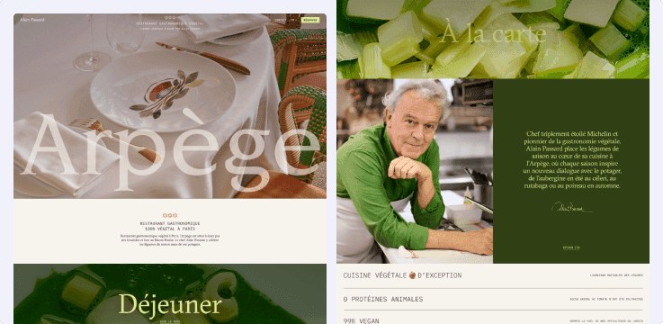 Arpège, Restaurant gastronomique étoilé d'Alain Passard